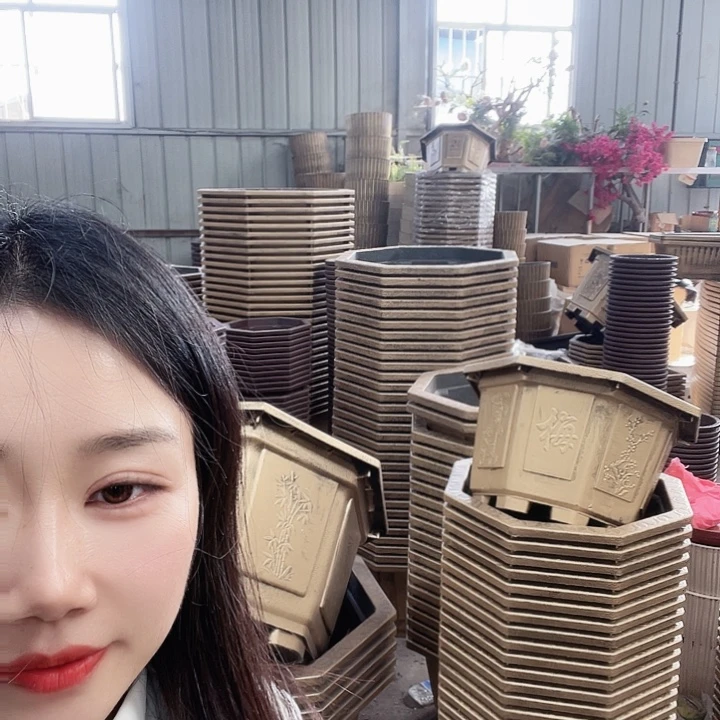八角60花盆4个有孔