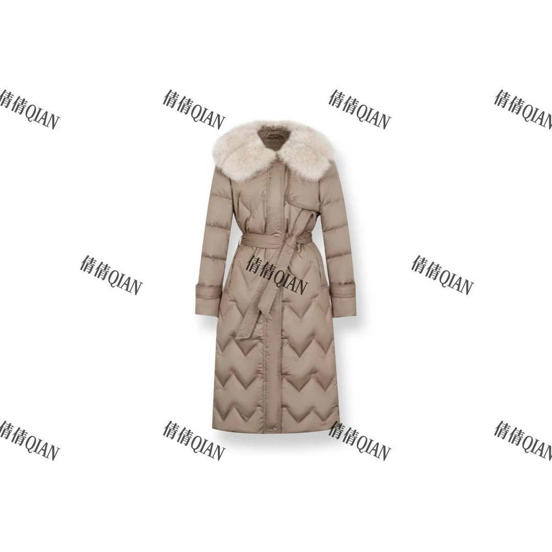 轻奢款大毛领显瘦羽绒长款外套气质优雅感（2502-794）