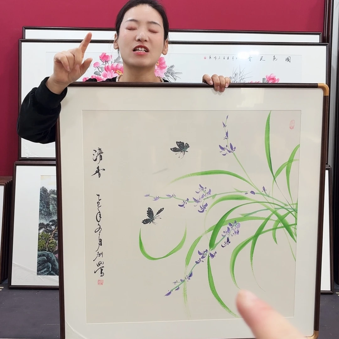 国画手绘作品80-80尺寸