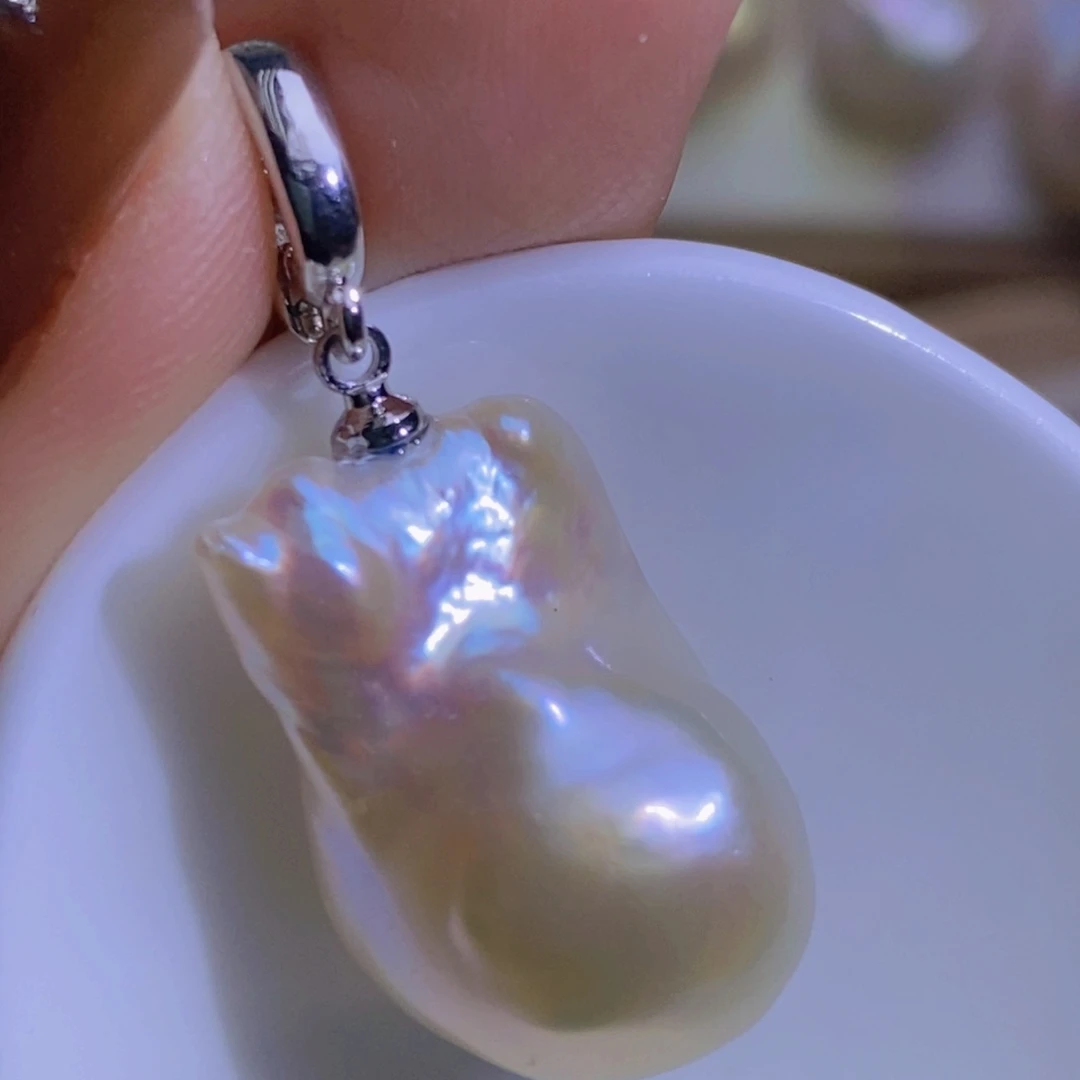 淡水珍珠淡水珍珠银S925镶嵌