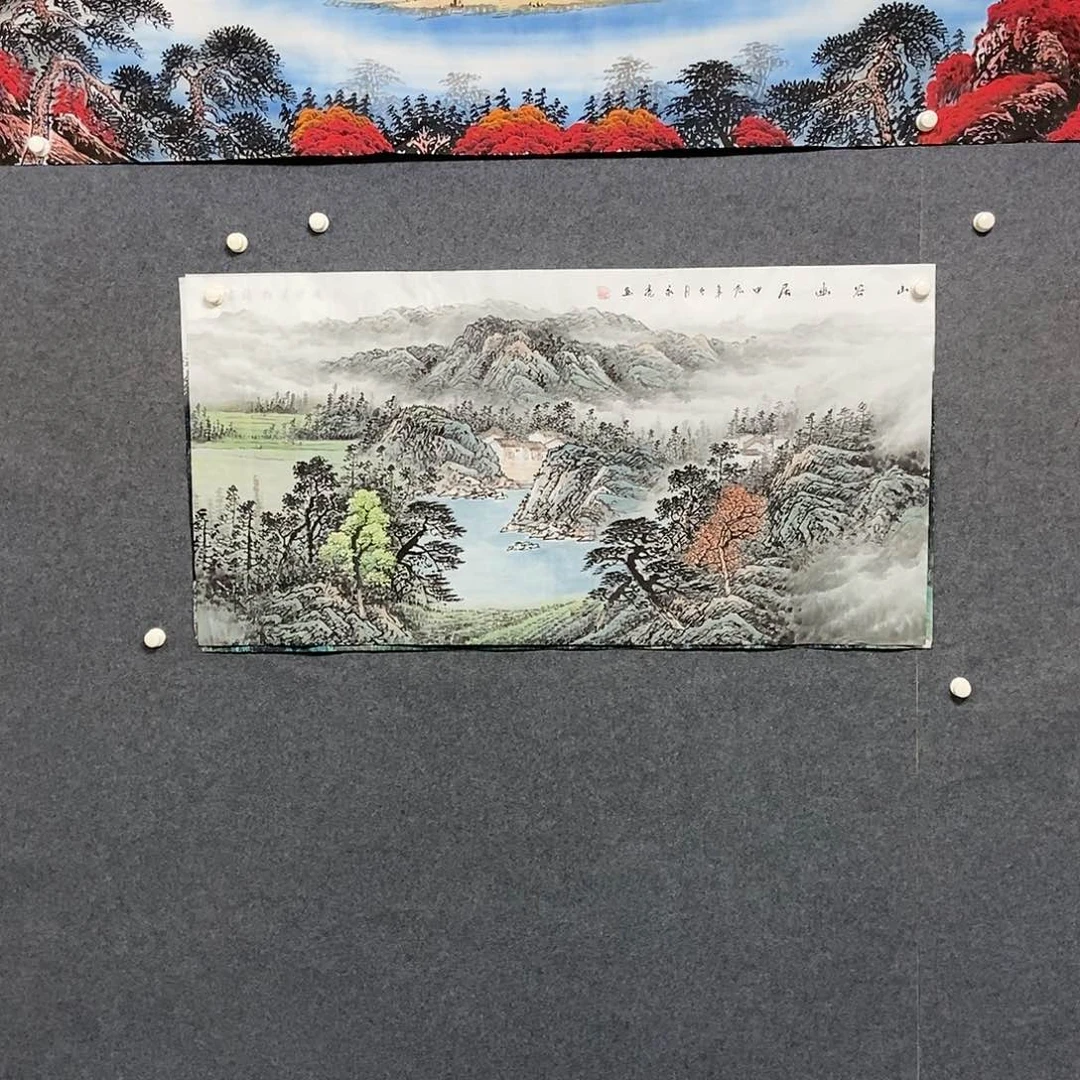国画张四尺山水一副