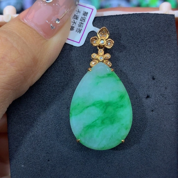 18K金镶嵌手链翡翠翡翠