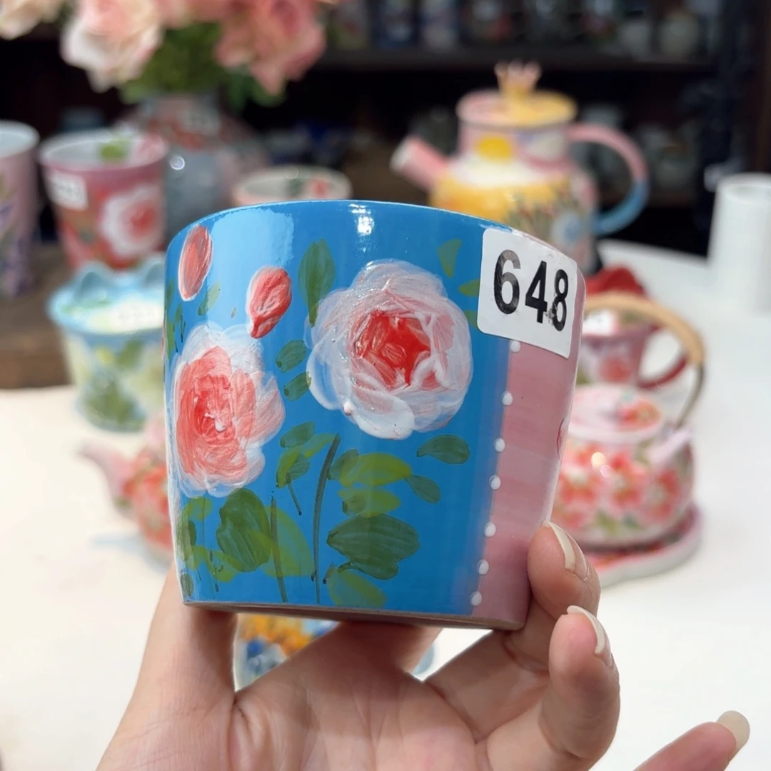 景德镇手绘高温釉下彩陶瓷茶具