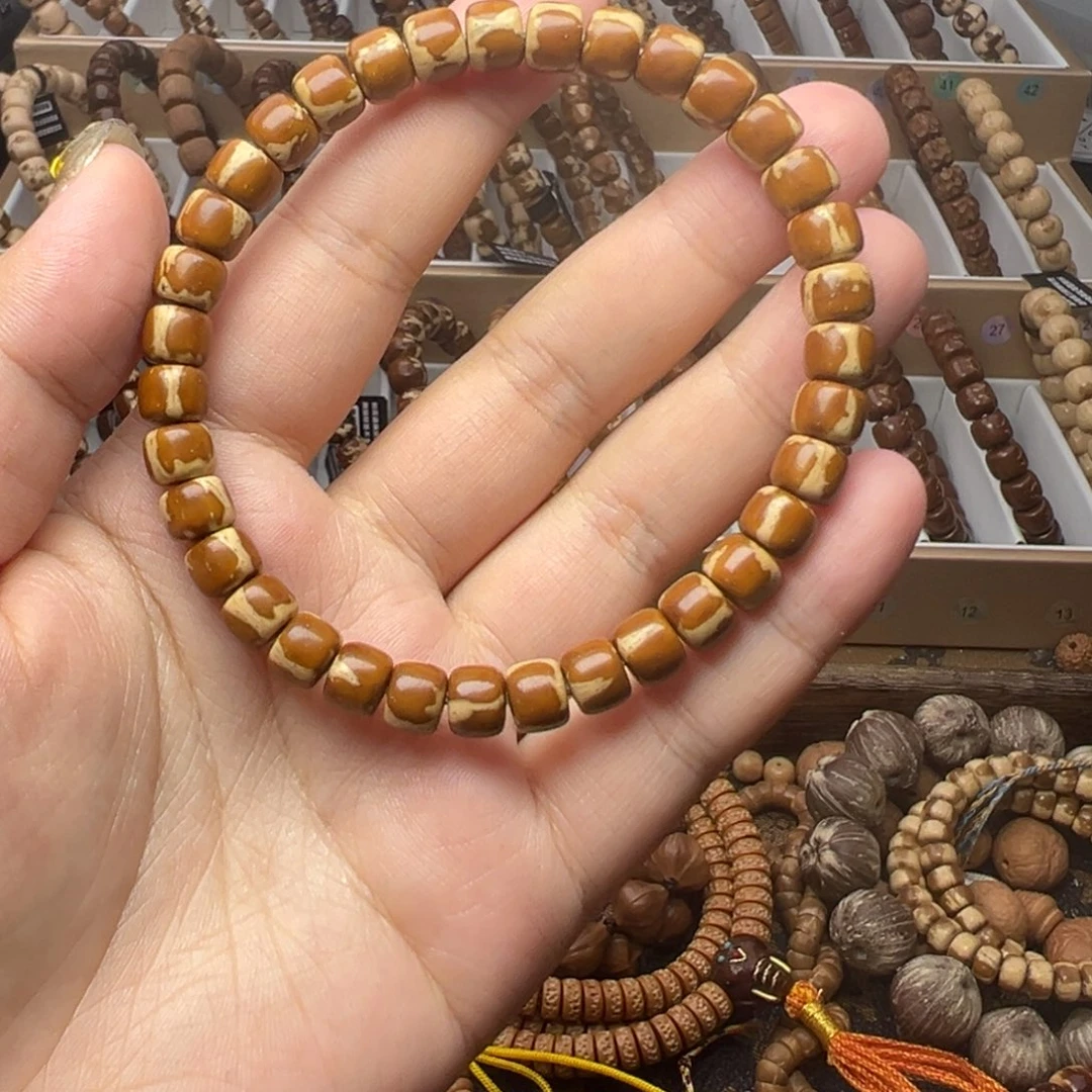 答***托手串紫金鼠花皮实心7