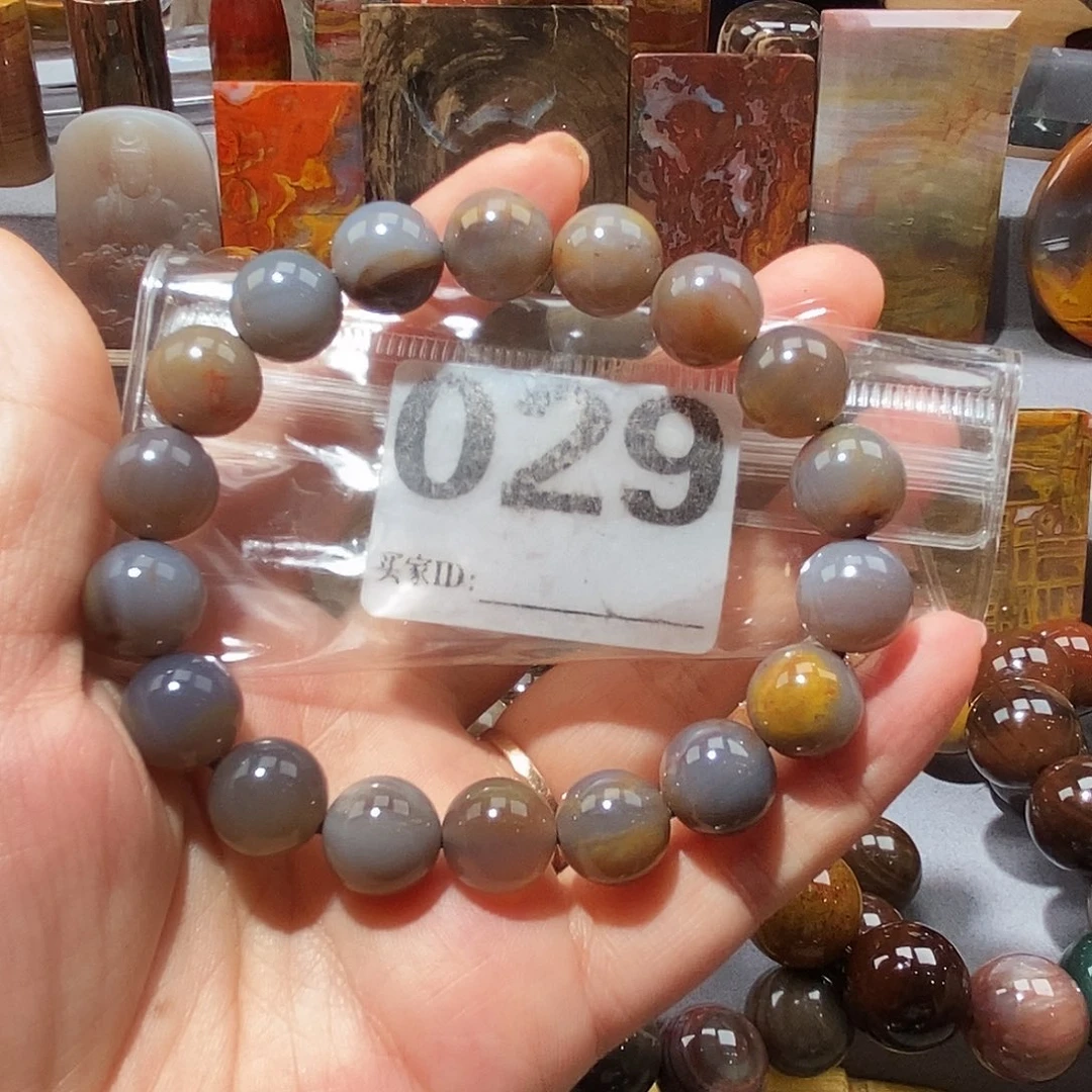 硅化玉天然北票硅化玉手串未镶嵌