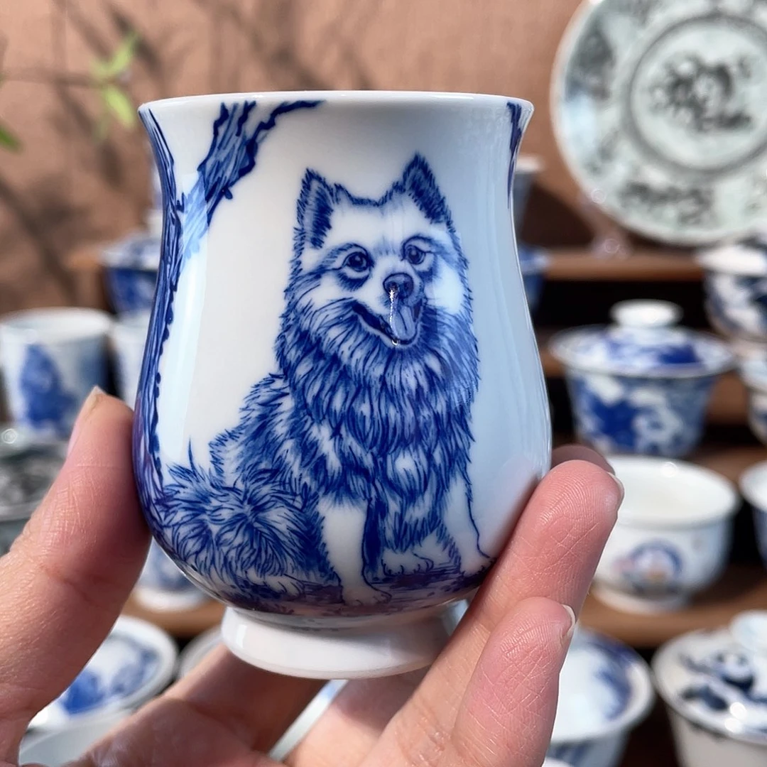 泥藝瓷梦狗狗杯杯
