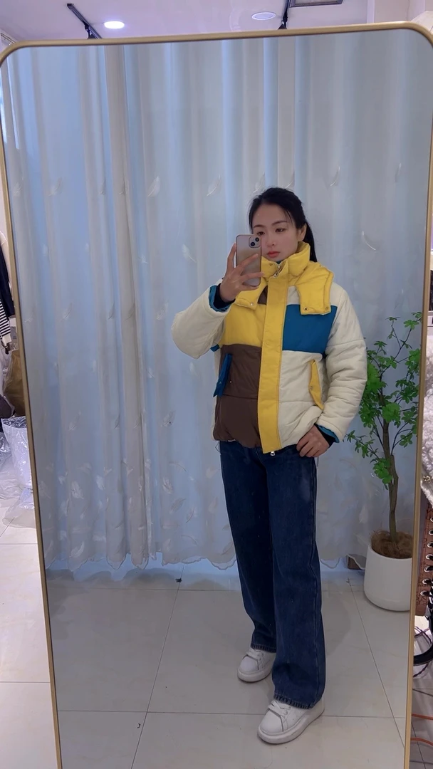 2024新款拼接男女同款棉服