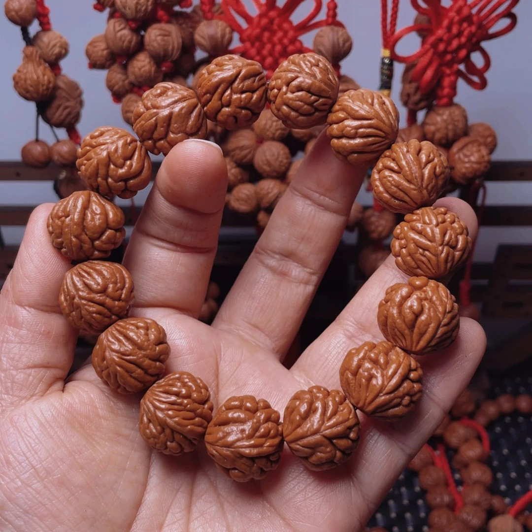 木质类龙纹桃枭手串