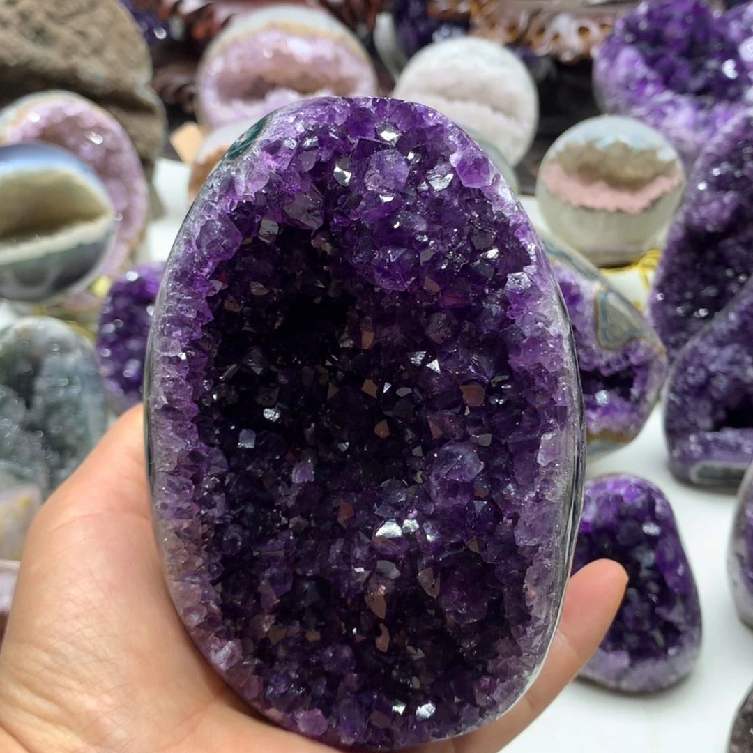 紫晶摆件未镶嵌水晶