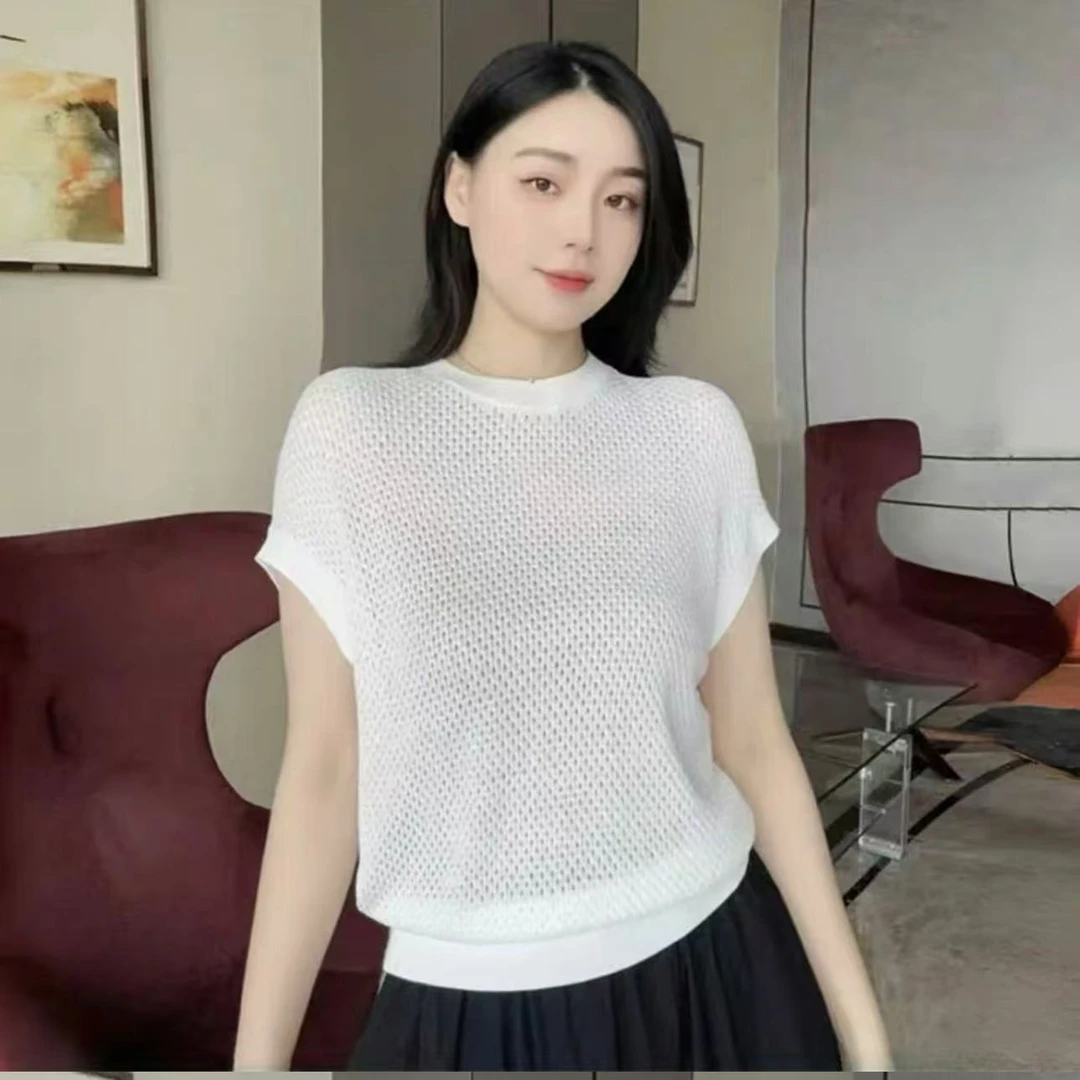【YM高货】NN1204-2025年春季新款时尚重工镂空T恤搭减龄慵懒