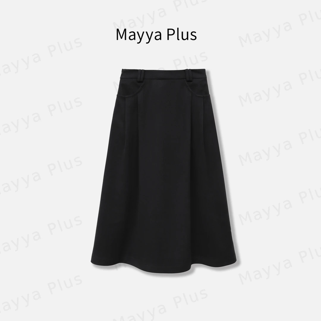 【百搭裙】Mayya Plus麦芽定制法式流光风气质显瘦半身裙子32537352