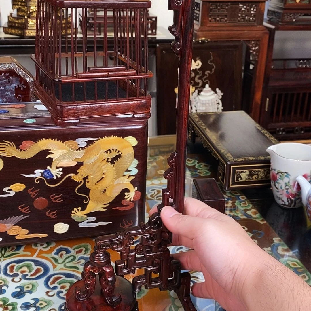 红酸枝木类成套家具大红酸枝架子小叶紫檀笼