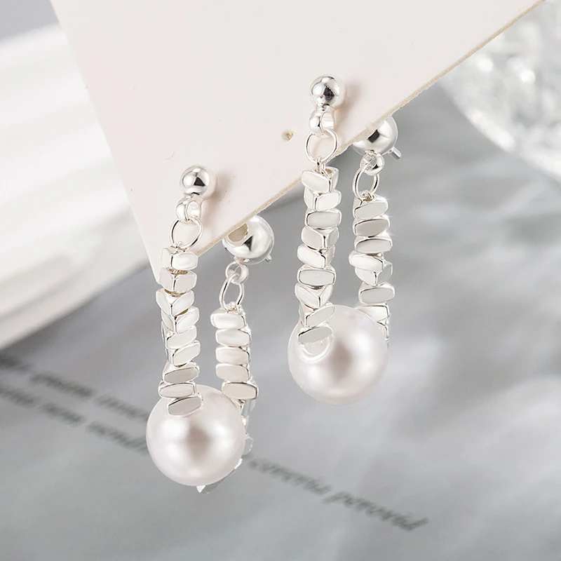 925银玻璃耳饰 轻奢高级感碎银子耳钉女202年气质欧美小众百搭