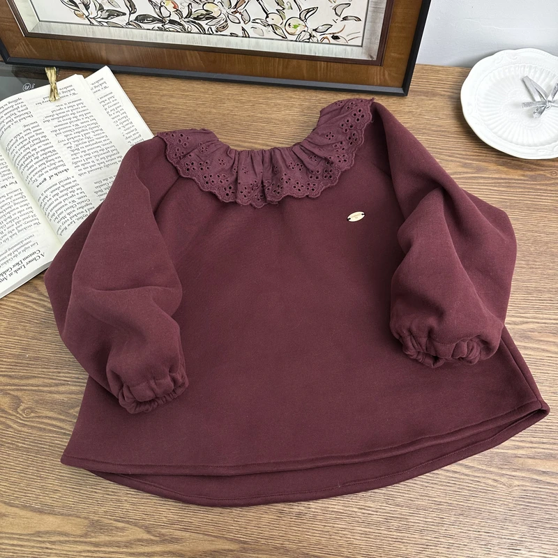 2【Golden cherry】儿童安哥拉红娃娃领时尚卫衣283021