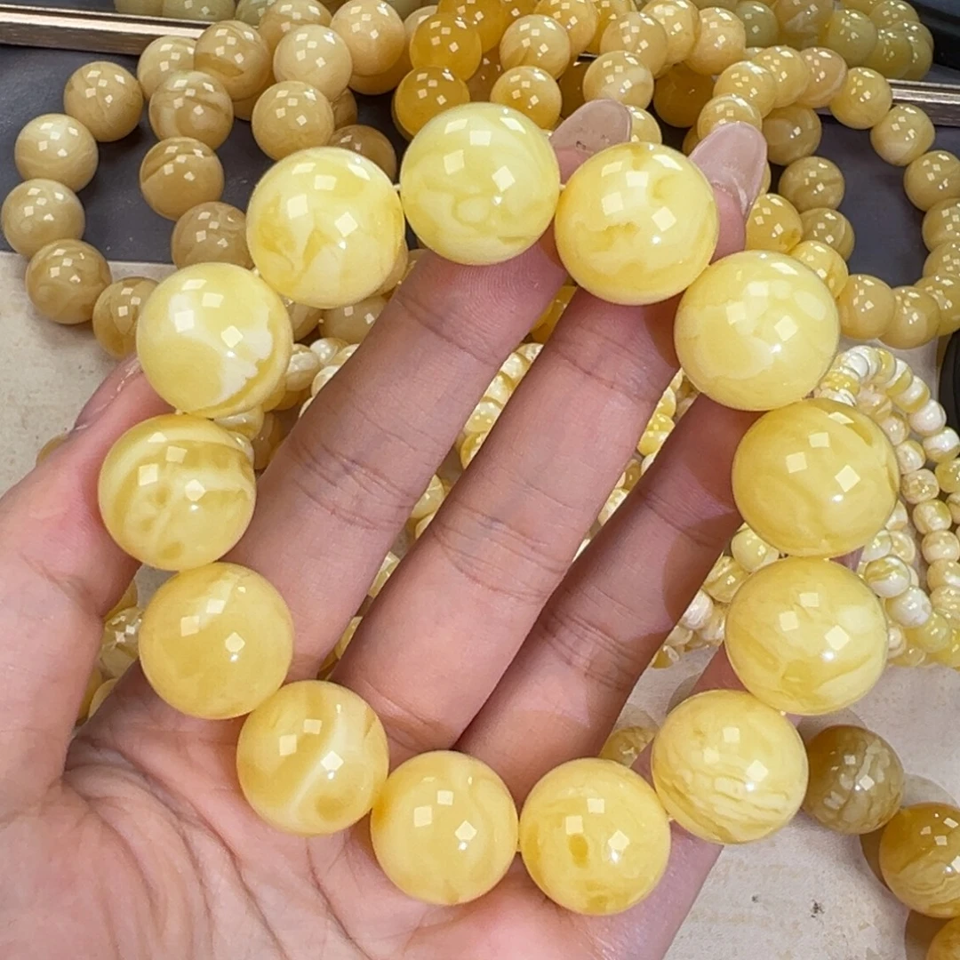 琥珀未镶嵌手链40.6妖花