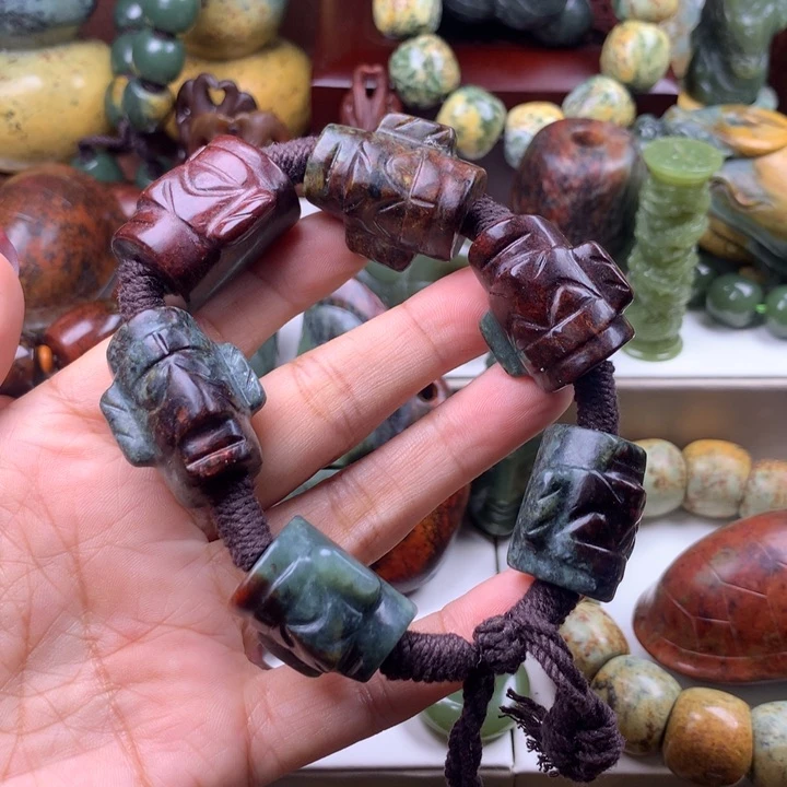 岫岩河磨玉（透闪石质玉）手链未镶嵌我*好