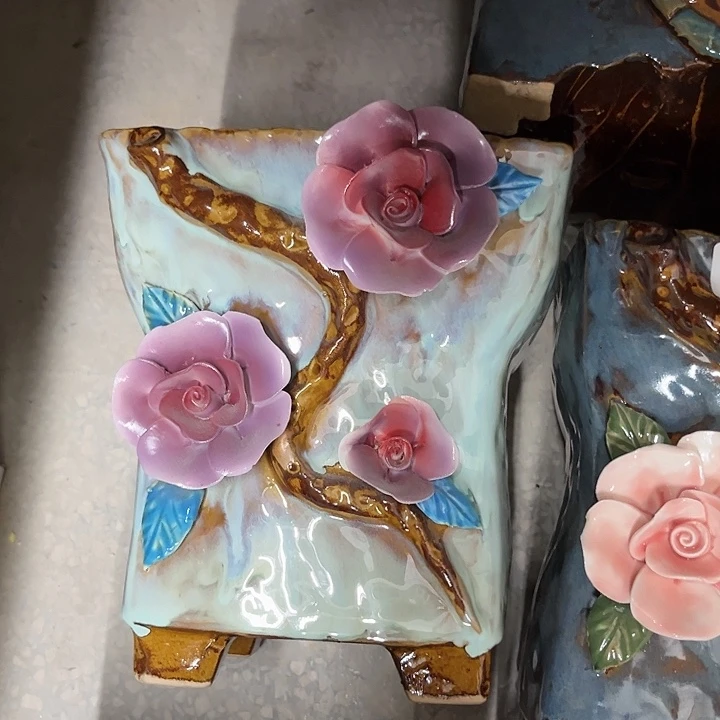 紫砂花盆粗陶材质多肉花盆开播福利孤品