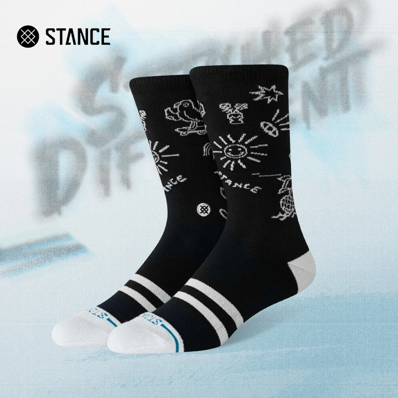 STANCE555季节休闲款运动舒适男女中筒透气潮袜
