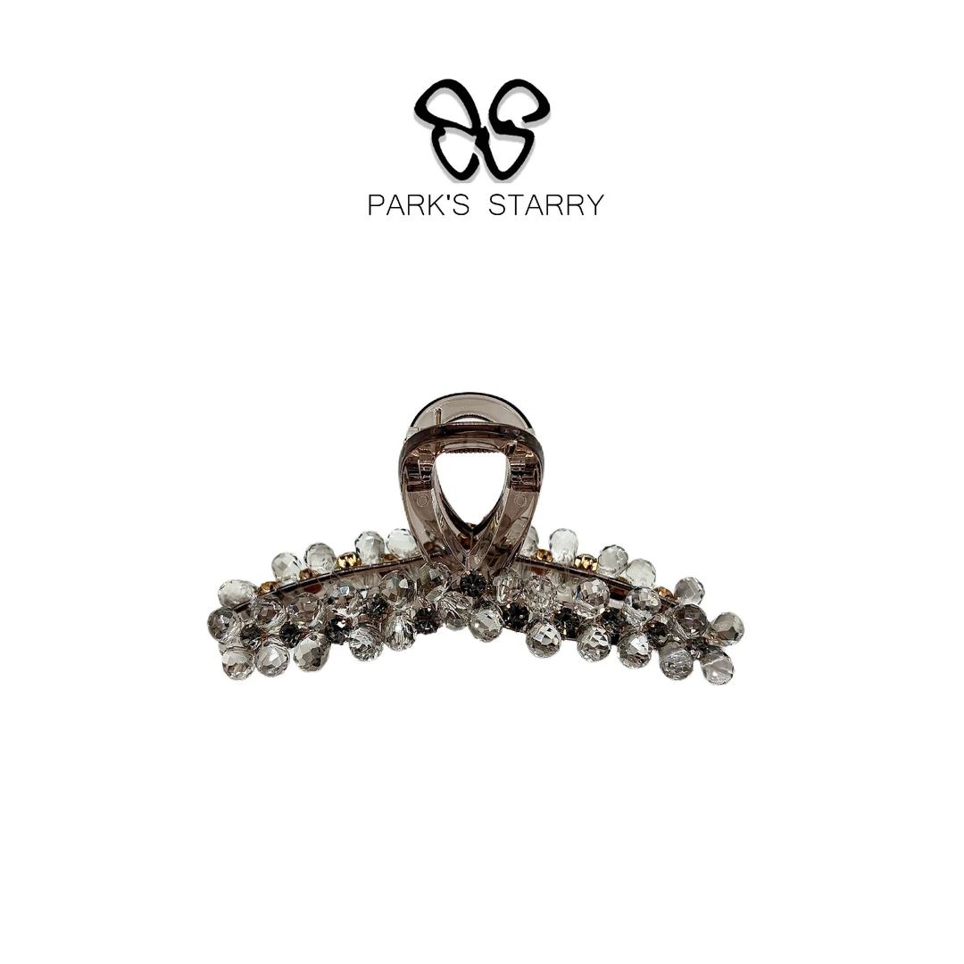 【朴朴韩国饰品】 Z099 简约百搭透灰色珠珠抓夹