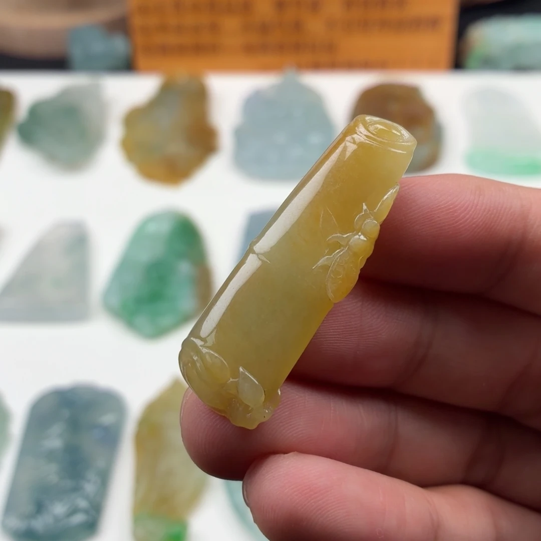 定制翡翠未镶嵌竹节