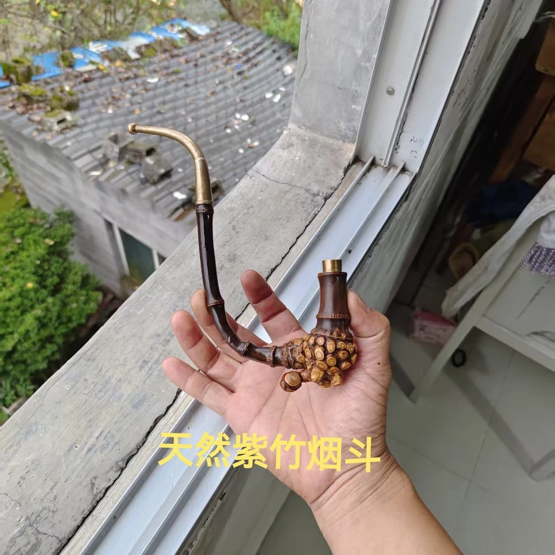 贵州精选手工竹子烟斗竹子烟杆老式烟斗老巴斗竹子烟斗复古烟杆