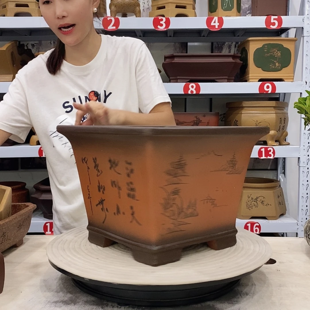 紫砂花盆紫砂花盆