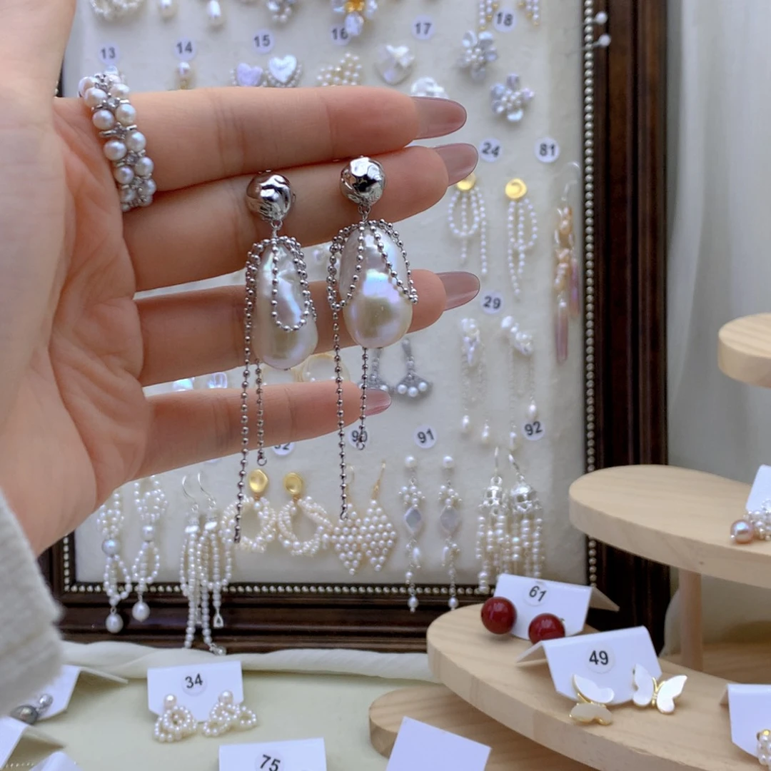 未镶嵌耳饰淡水珍珠