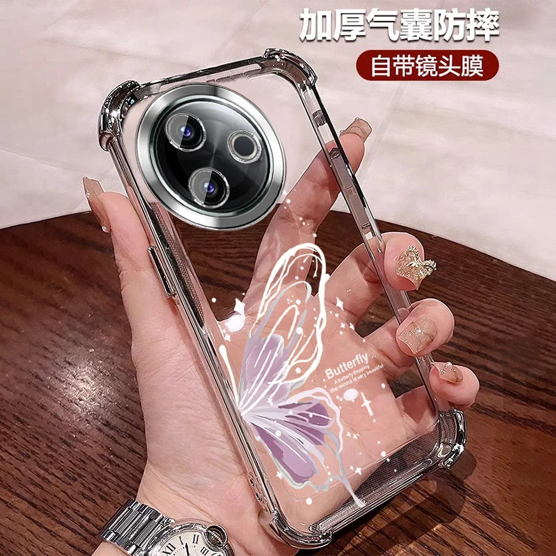 小众适用vivoy300i手机壳高颜值防摔气囊透明全包镜头膜ins轻奢软