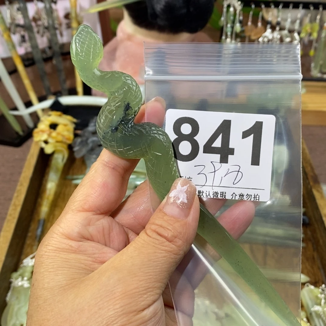蛇纹石玉未镶嵌玉簪?****
