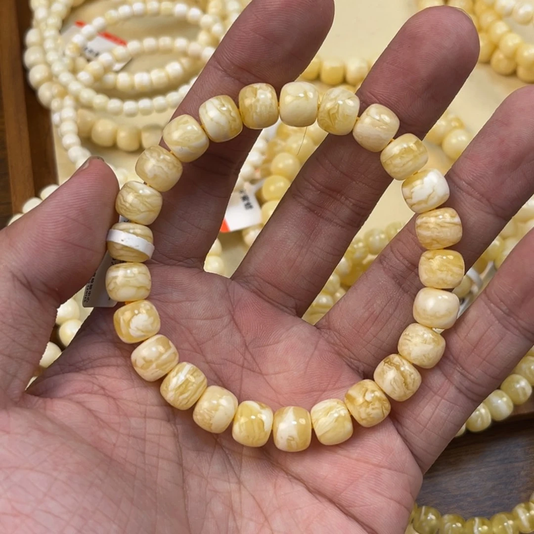 未镶嵌蜜蜡手串睡**！蜜蜡手串9.3mm