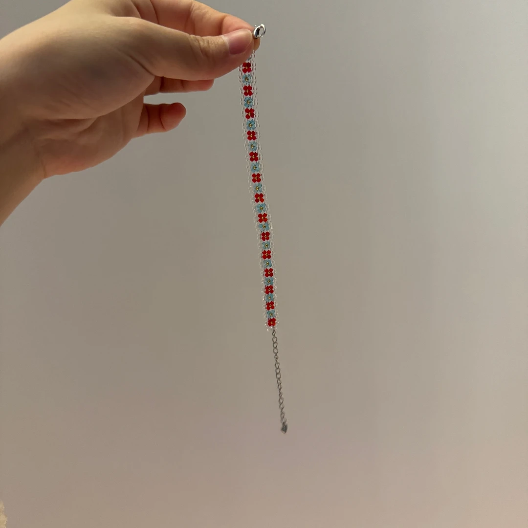 非金属珐琅手链 海盐奶糖手链饰品原创串珠与绵软白的碰撞少女感