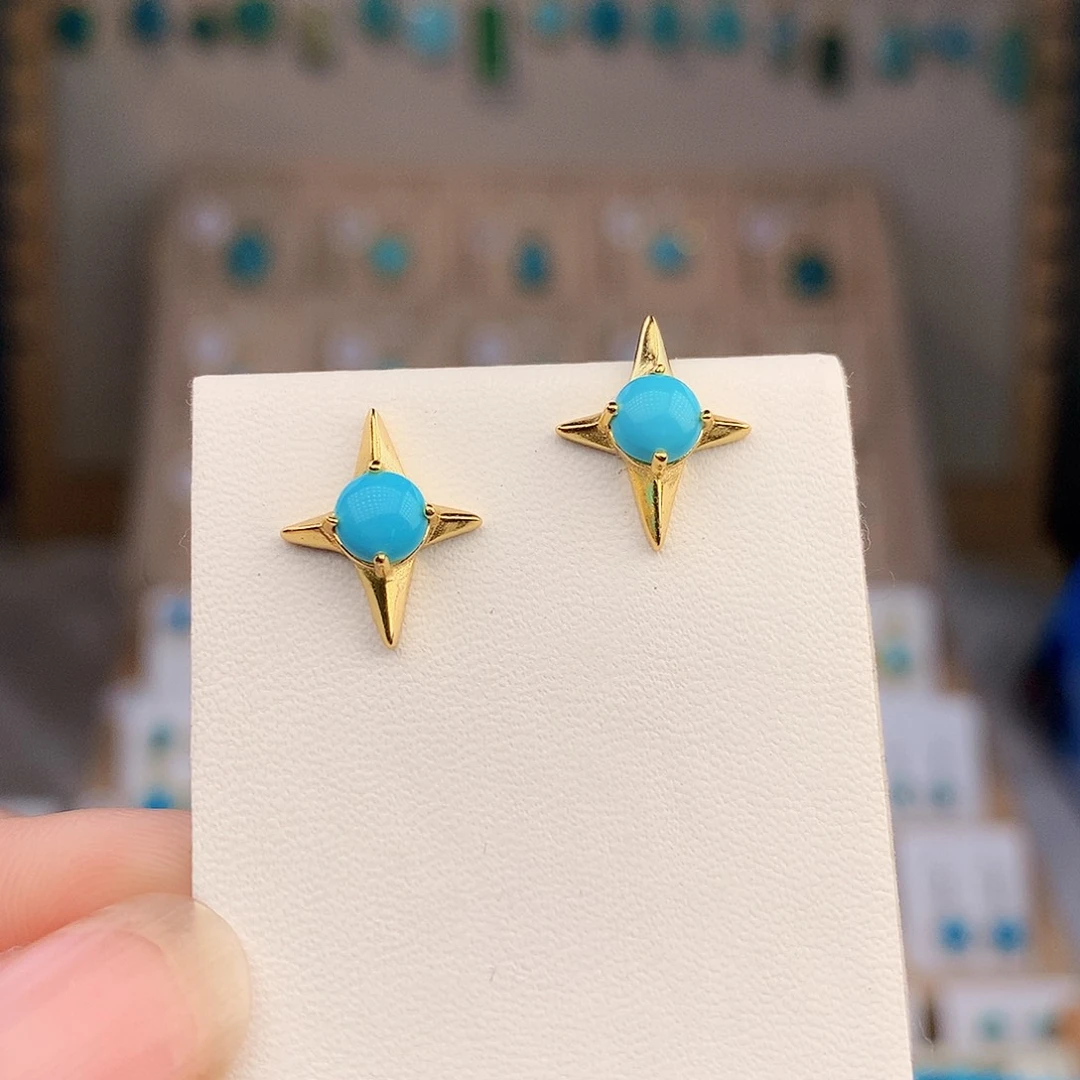 绿松石银S925镶嵌颈饰