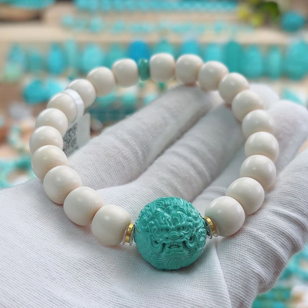 绿松石18K金镶嵌珠宝奇石