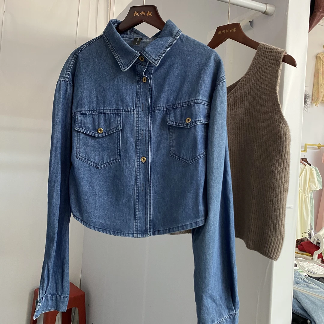 特价处理两件套短款小个子马甲➕牛仔外套