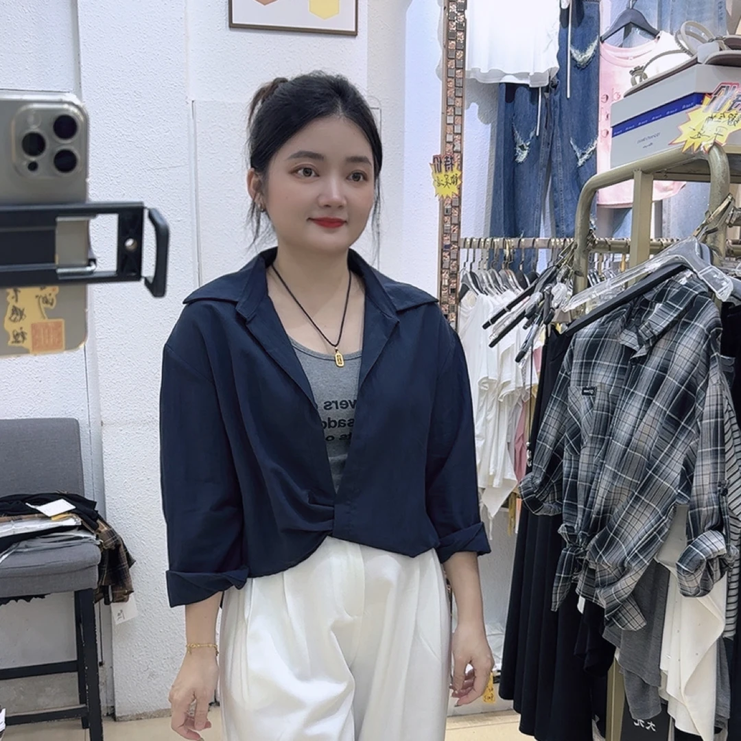 两件套韩系短款衬衣