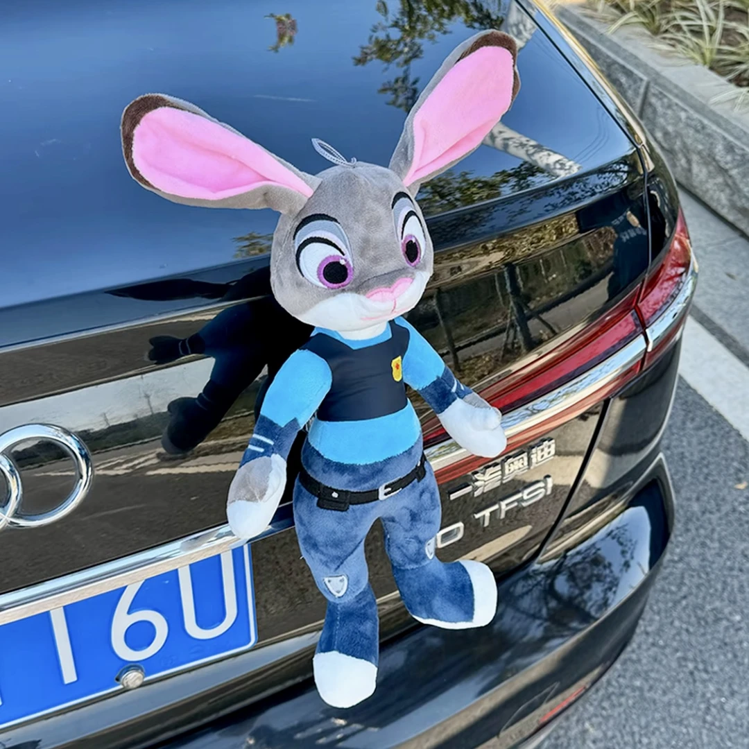 汽车后尾挂件玩偶朱迪兔子车顶装饰车尾贴趣味公仔汽车外饰品