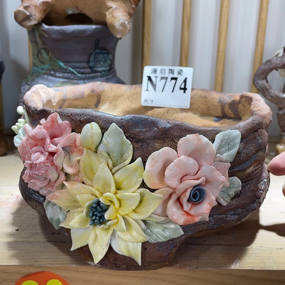 紫砂花盆一物一拍、景德镇陶瓷花盆 774