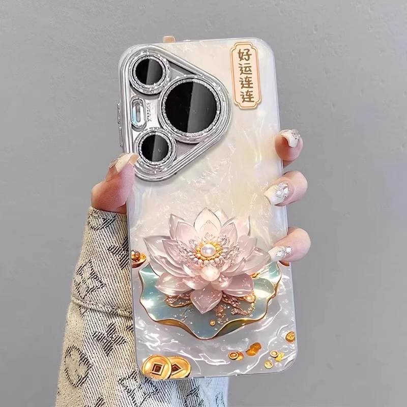 好运莲莲适用华为pura80ultra手机壳pura70pro新款镜头膜防摔全包