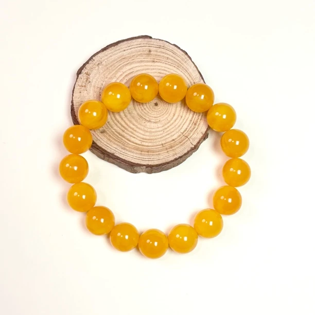 W137精工打磨 时尚百搭飘花圆珠手串12mm