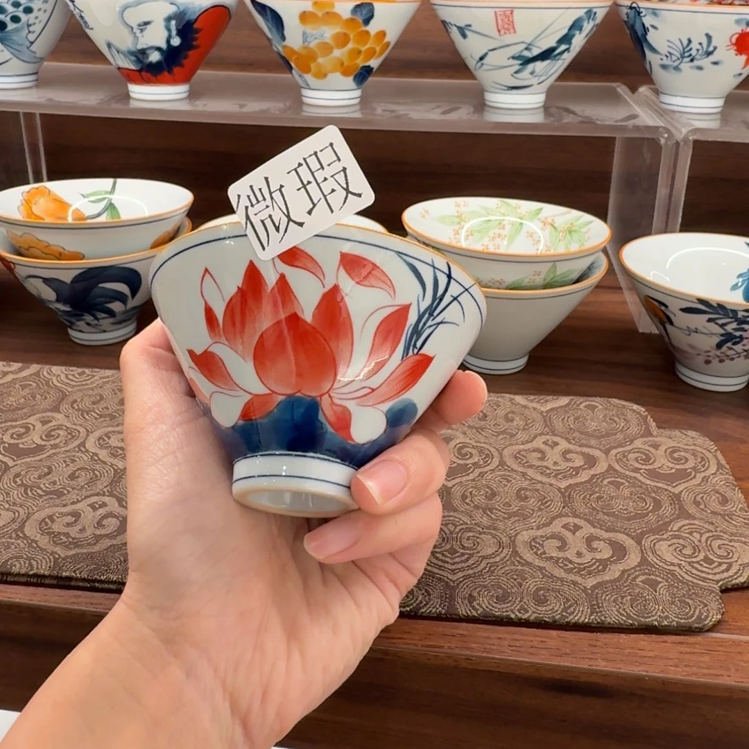 微瑕釉下彩纯手绘