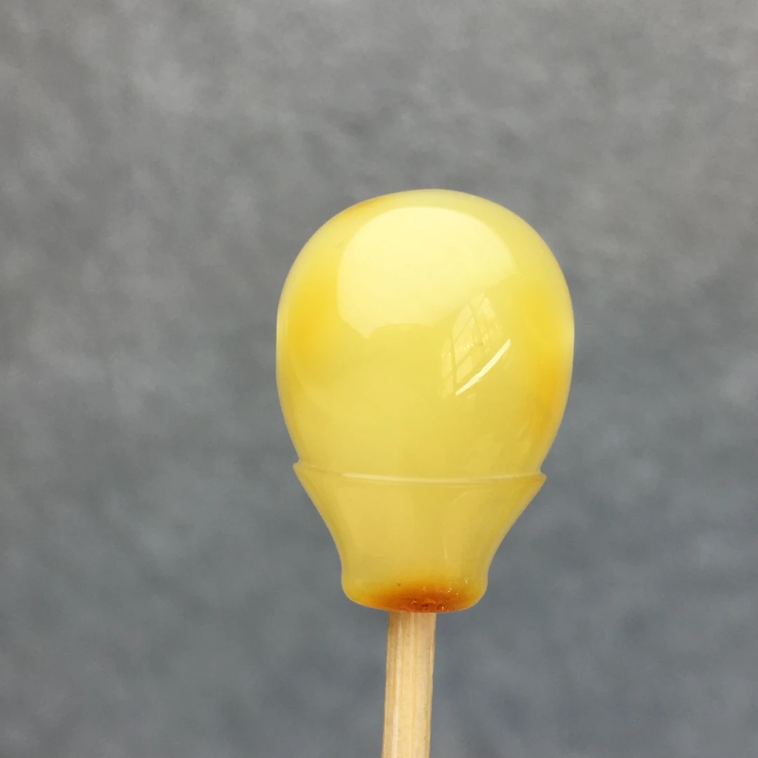 微瑕蜜蜡三通 对孔14.2mm红皮俏色 天然原矿保真 无烤色无优化