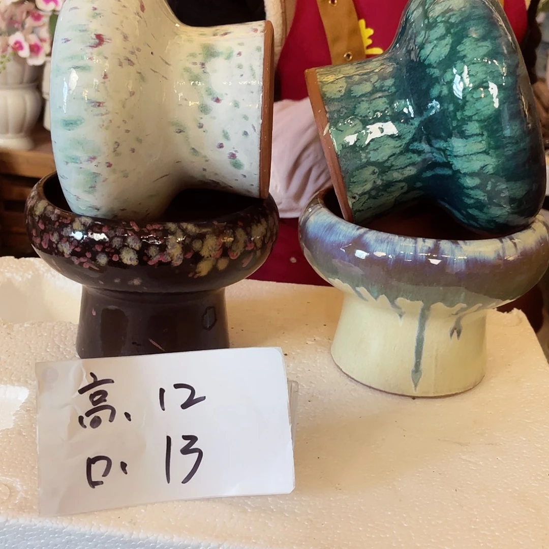 紫砂花盆高度12口径13