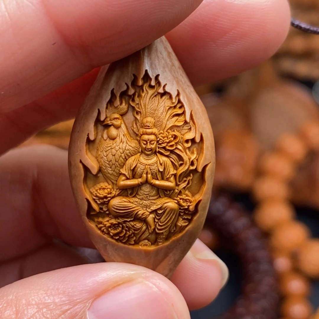 菩提籽类橄榄核雕刻手串手链项链吊坠
