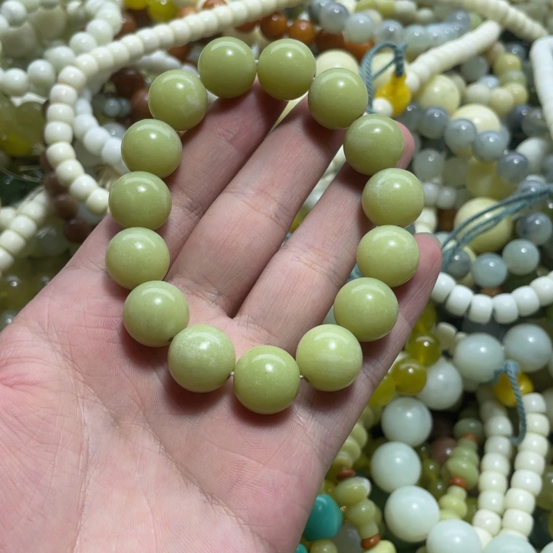 蛇纹石玉未镶嵌手链