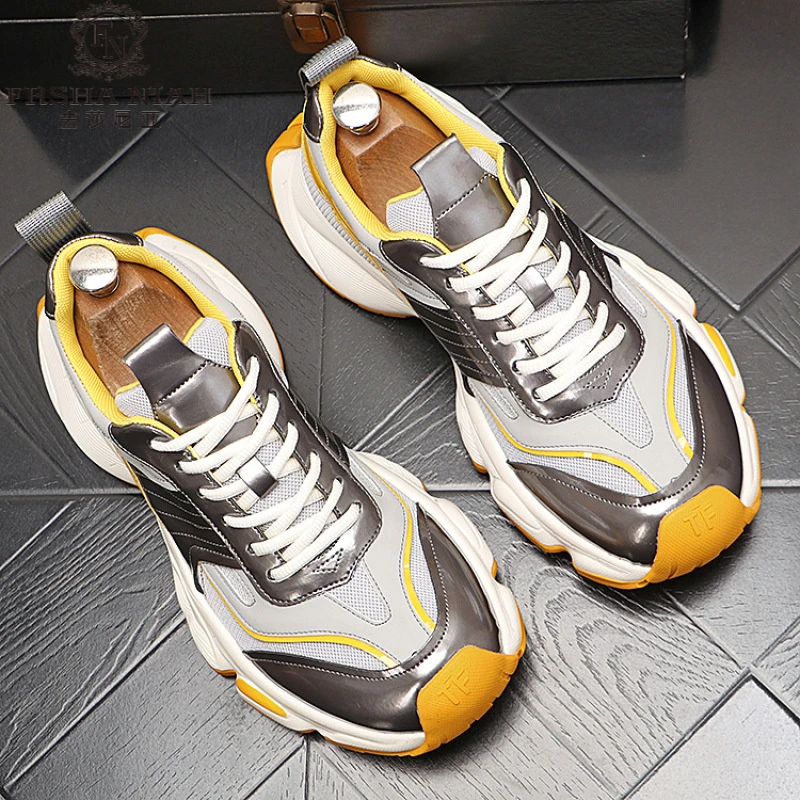 法莎尼亚高级感老爹鞋男厚底潮牌百搭时尚休闲鞋欧美潮牌欧洲潮牌