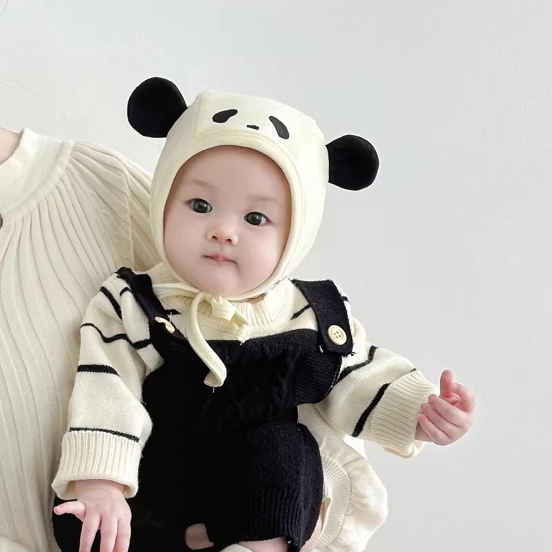 婴儿帽子秋冬款小月龄可爱超萌护耳帽冬季新生男女宝宝保暖包头帽