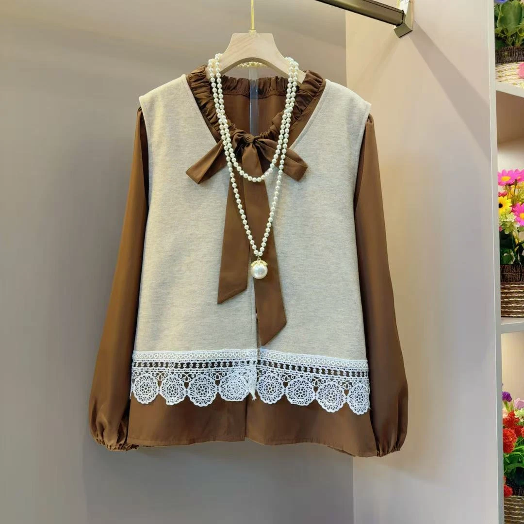 早秋网红洋气时髦超火真两件套装衣长64左右轻奢时尚