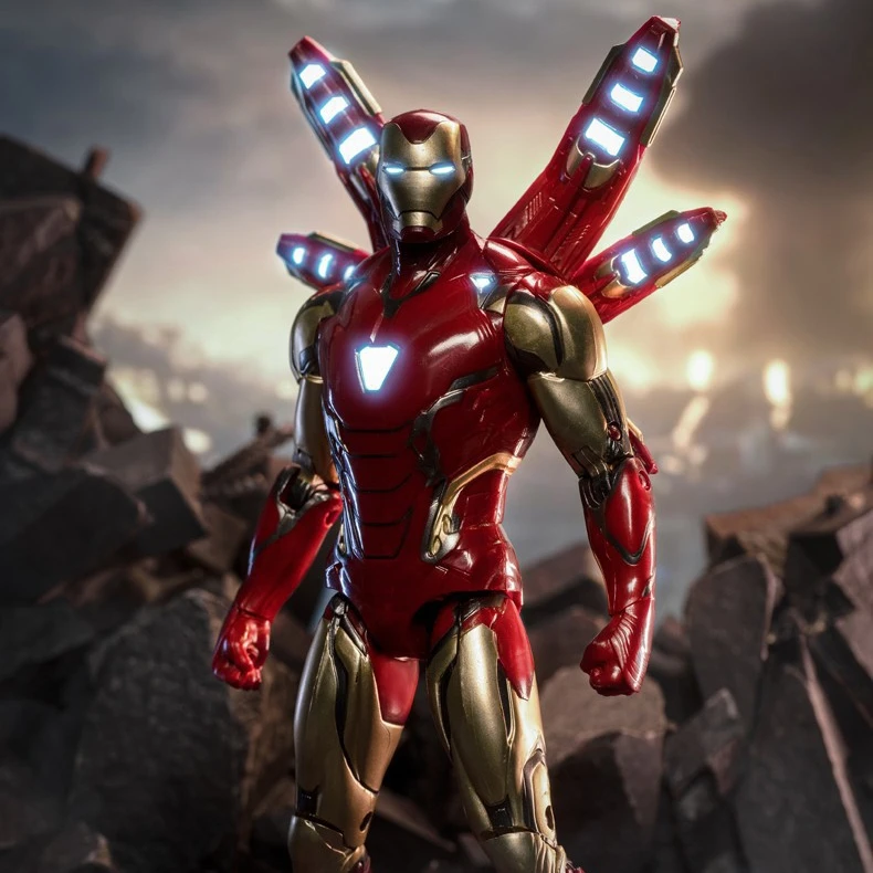 中动漫影复仇者联盟7英寸MK85钢铁蜘蛛人公仔手办摆设玩具美国队