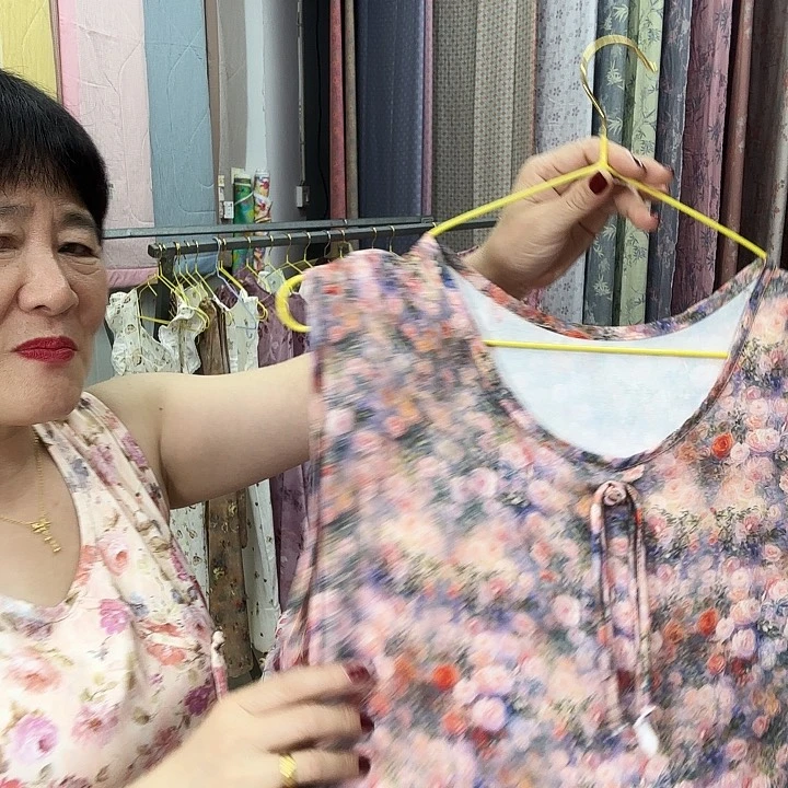 莫代尔纤维辉玫瑰标准码国风裙