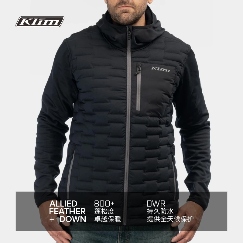 KLIM 巨石弹力羽绒混织连帽夹克蓬松度（800）羽绒生活骑行服